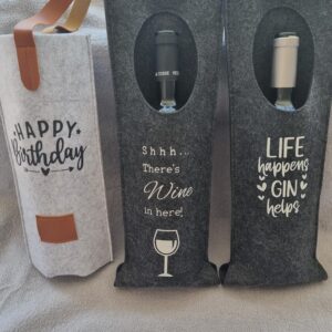 Filz-Wein- und Ginflaschenhüllen