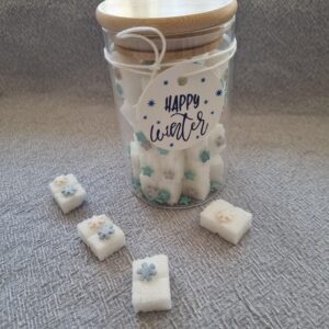 Winter-Zuckerstückchen im Glas