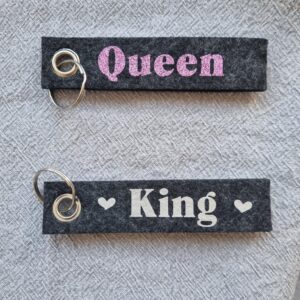 Filz-Schlüsselanhänger „King & Queen“