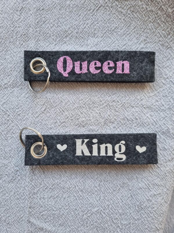 Filz-Schlüsselanhänger „King & Queen“