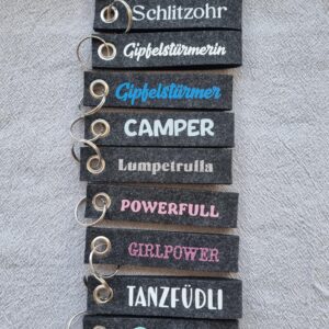 Schlüsselanhänger mit Aussage