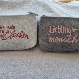 Filz-Täschchen mit Spruch